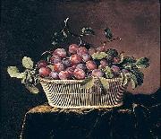 unknow artist Basket of Plums oil painting reproduction
